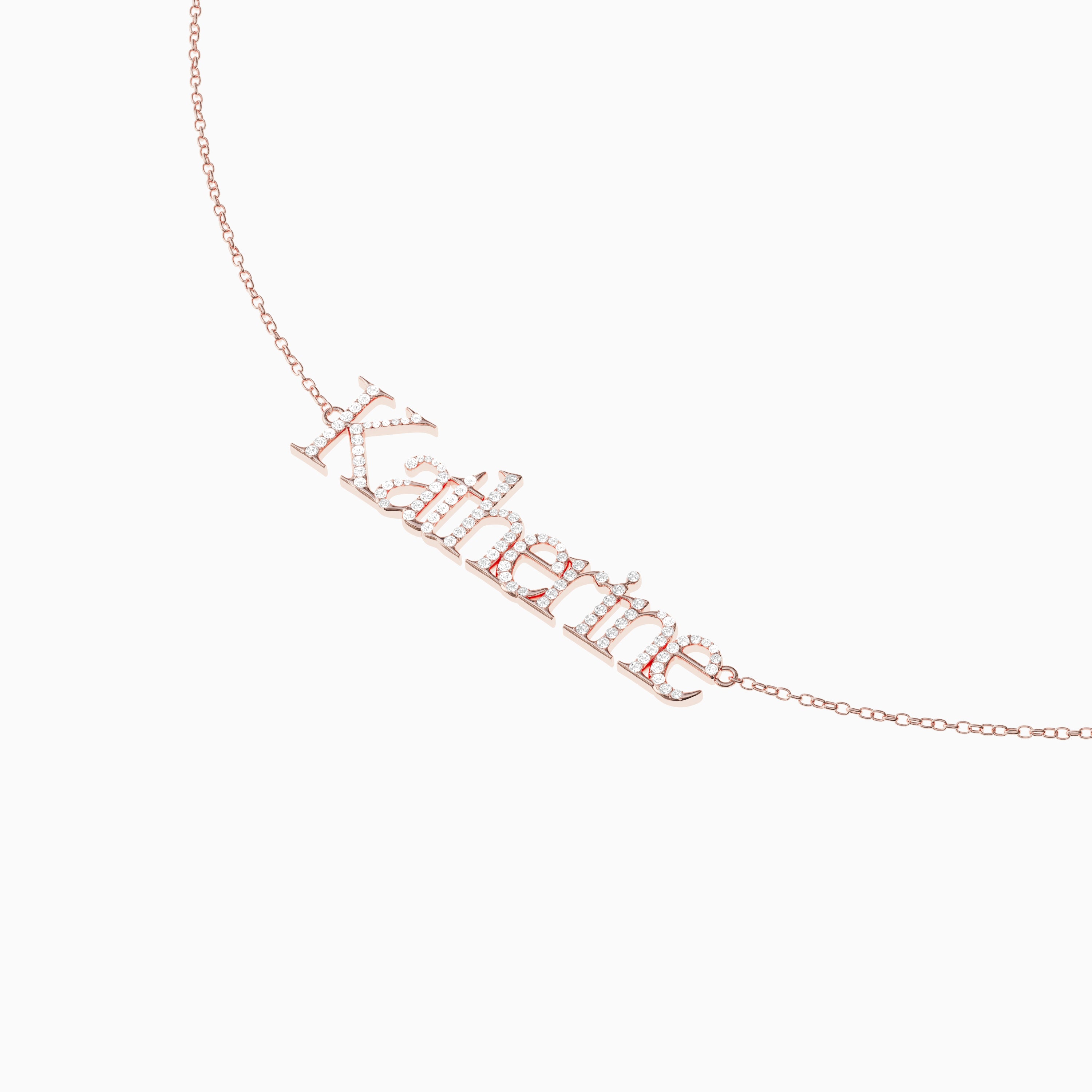 Signature Necklace - Single - Diamond Encrusted