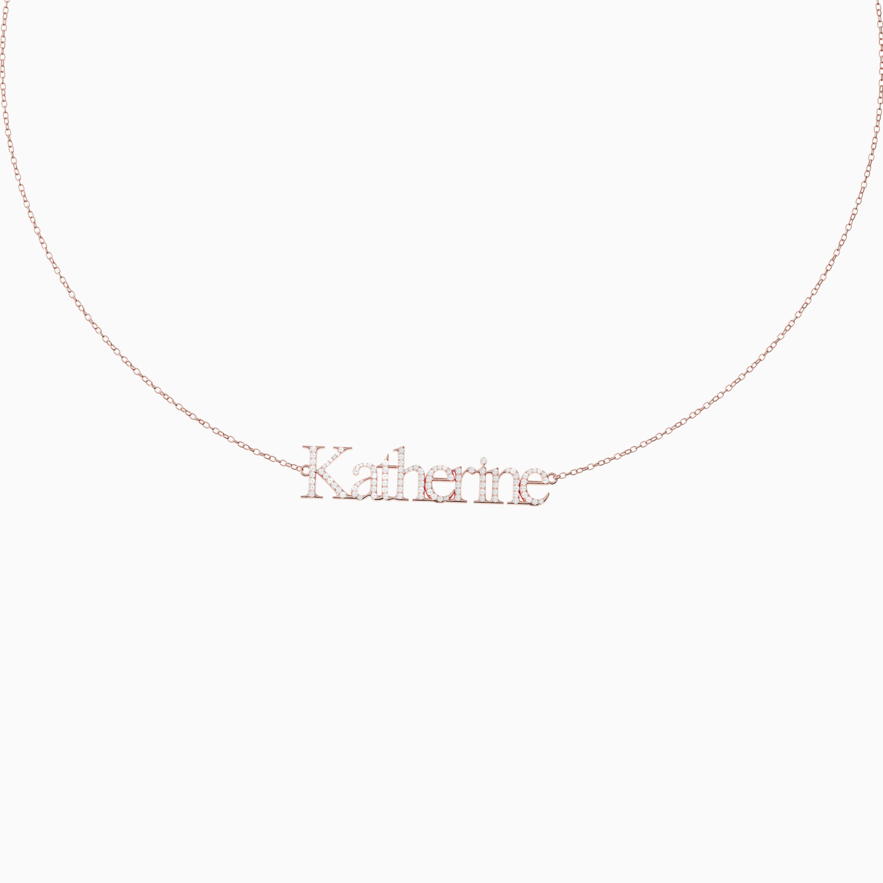 Signature Necklace - Single - Diamond Encrusted